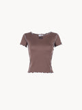 CELEIT EDGE TEE BROWM