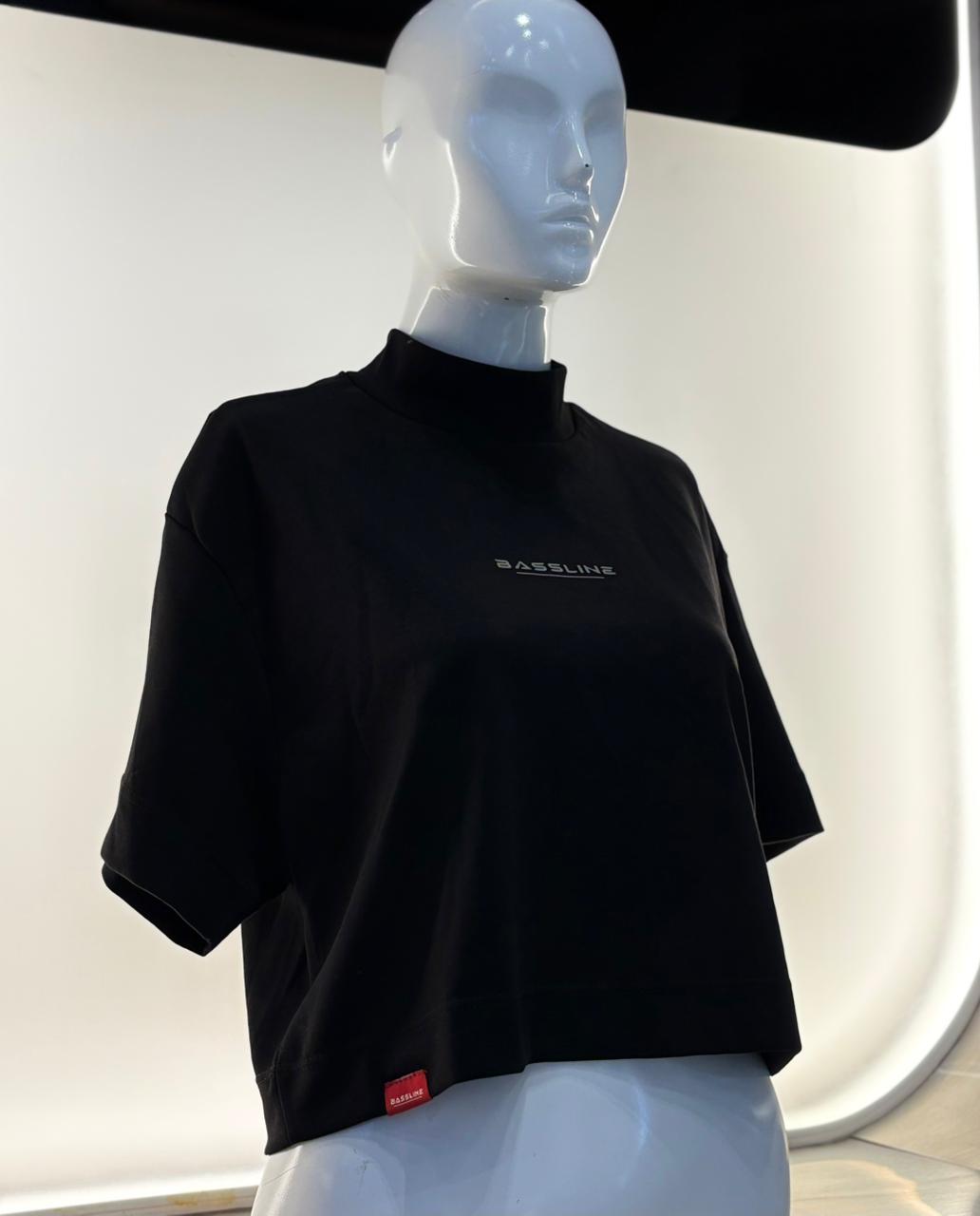 CROP TOP BLACK BASSLINE