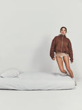 CELEIT COQUETTE HOODIE BROWM