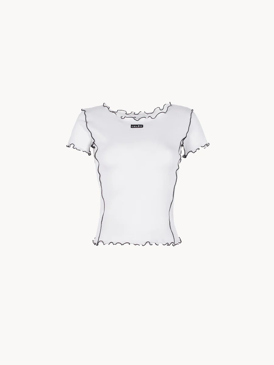 CELĒIT EDGE TEE IVORY