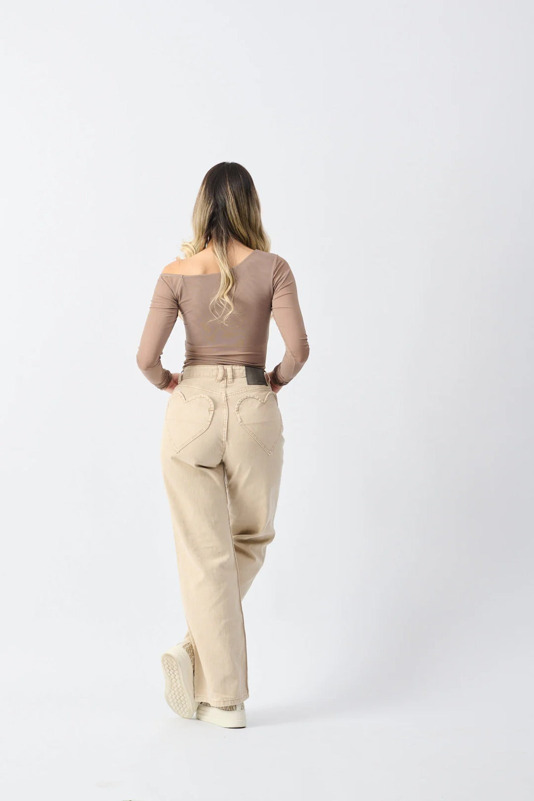 JEAN HEART BEIGE SABO