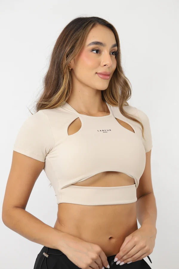 TOP ONDA BEIGE LABEUR
