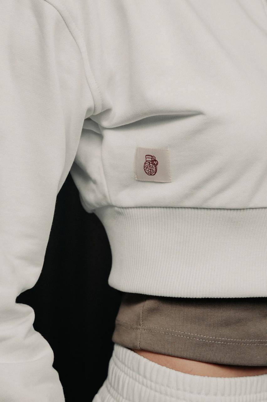 SHORT HOODIE IVORY BLOW UP