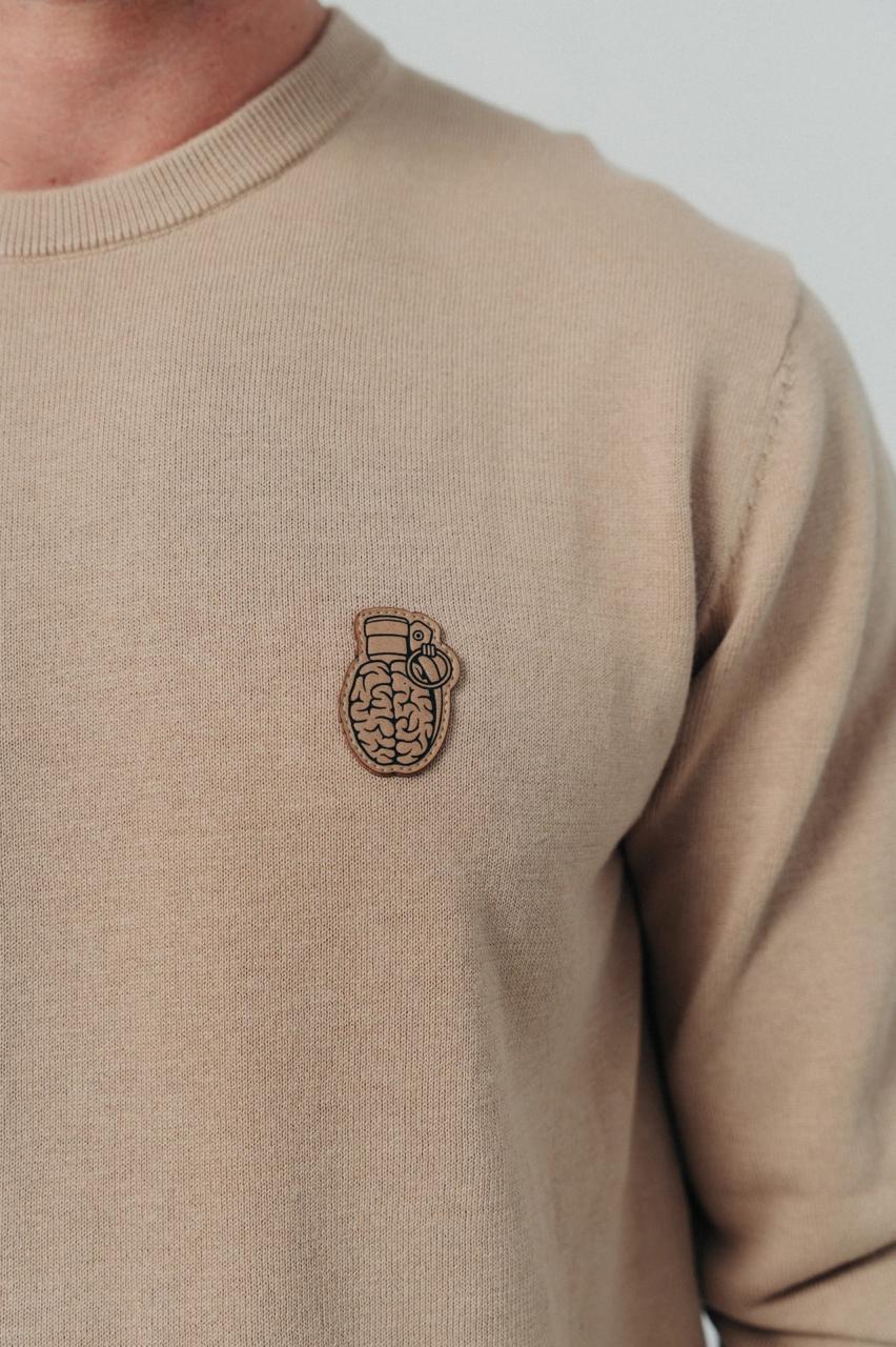 KNITTED SWEATER BROWN BLOW UP