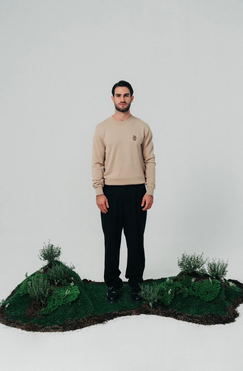 KNITTED SWEATER BROWN BLOW UP